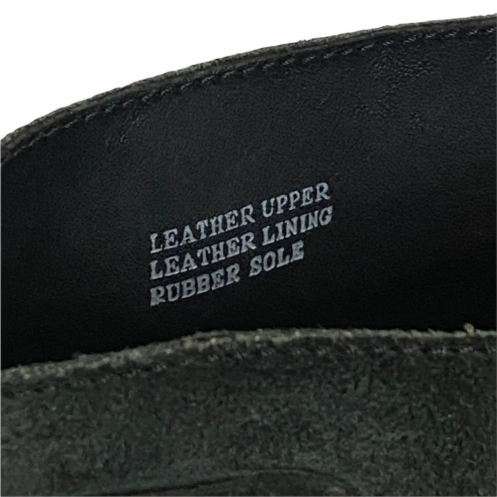 J. CREW Moto Biker Women’s Sz 8 Buckle Motorcycle Black Suede Leather Boots - Image 6