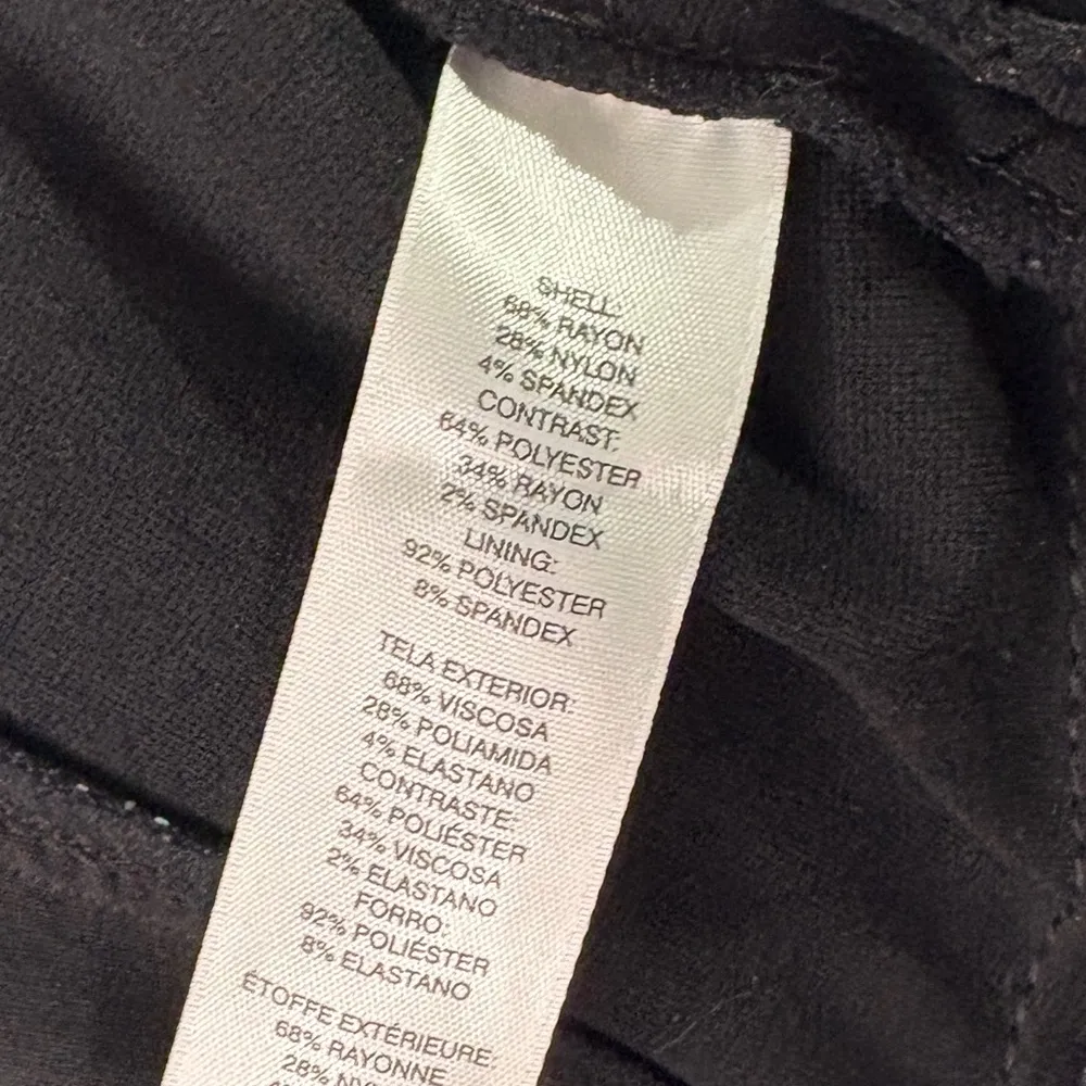 White House Black Market Monochrome Patterned Dress Size 2 - Image 5