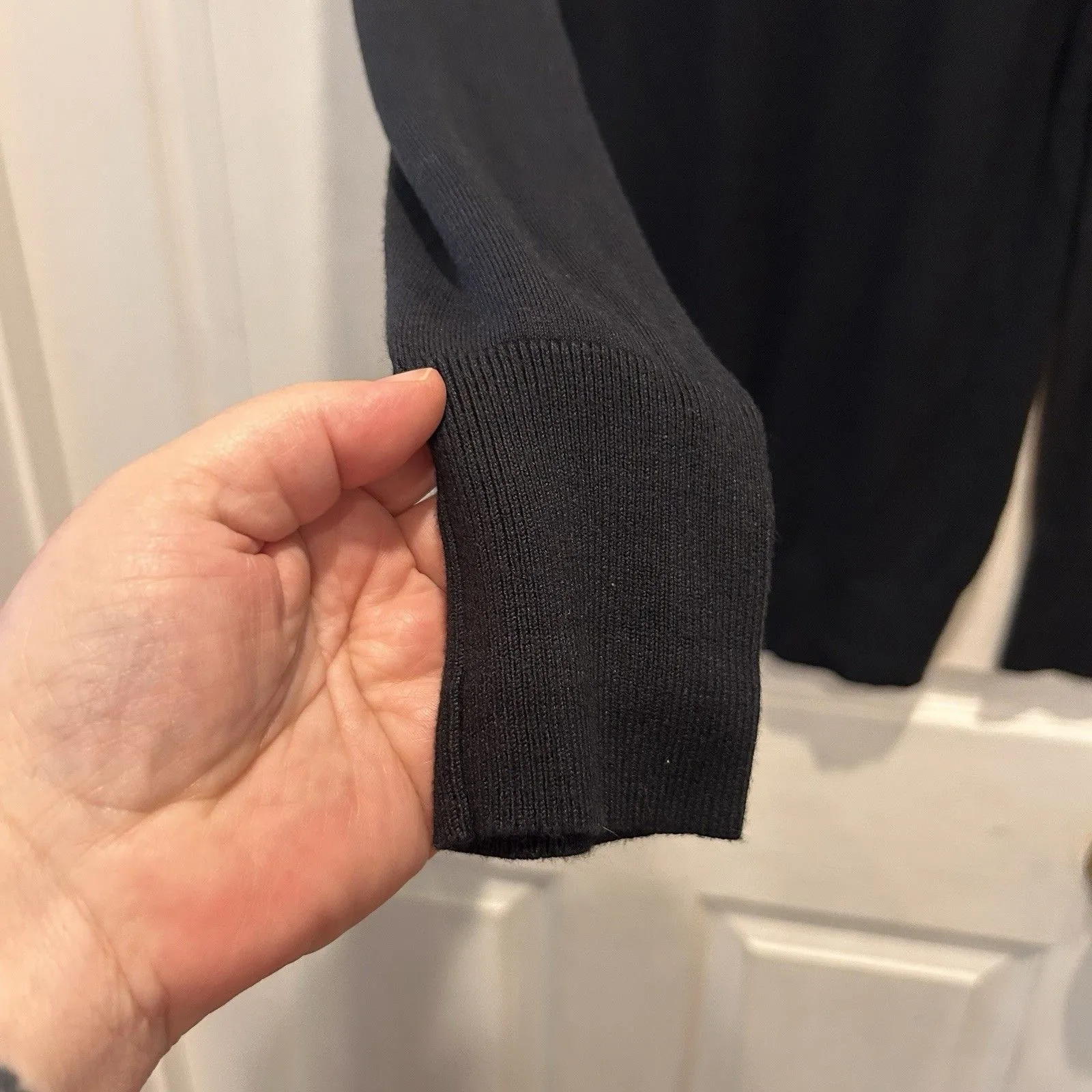 Hema Slim Fit Merino Viscose Nylon Turtleneck Women’s Large Capsule Minimalist Black - Image 4