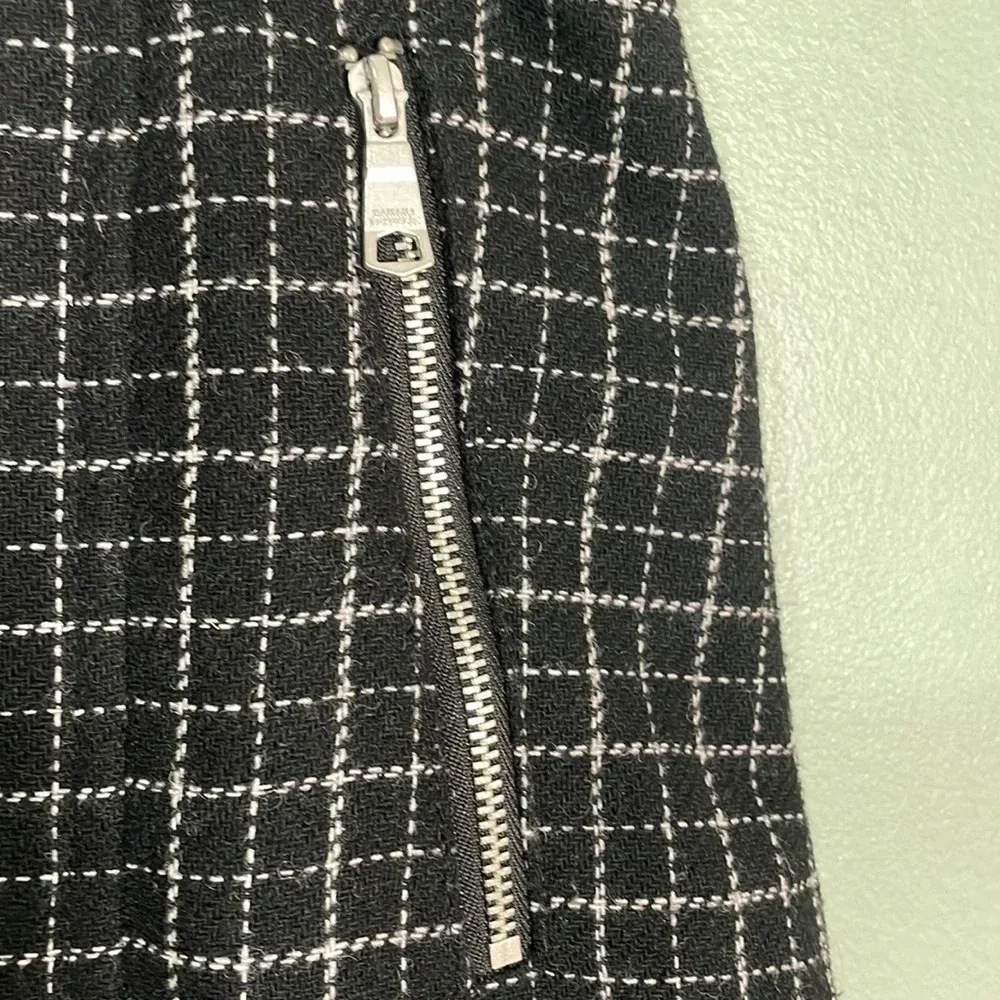 Banana Republic Factory wool blend plaid A-line Faux Wrap Skirt size 4‎ - Image 4