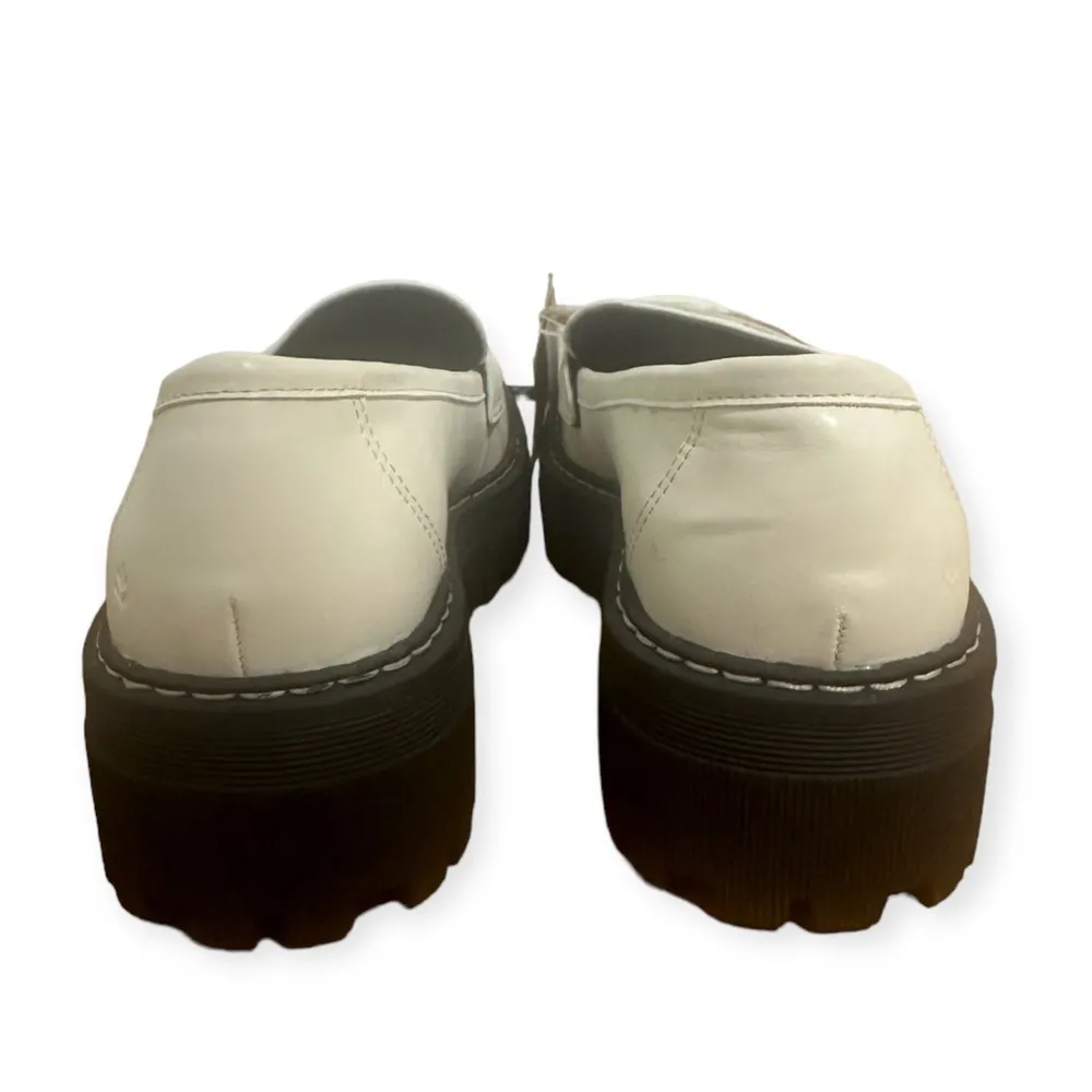 Cool Planet by  Hazel Womens Faux Leather White Platform Loafers NWT - Image 6