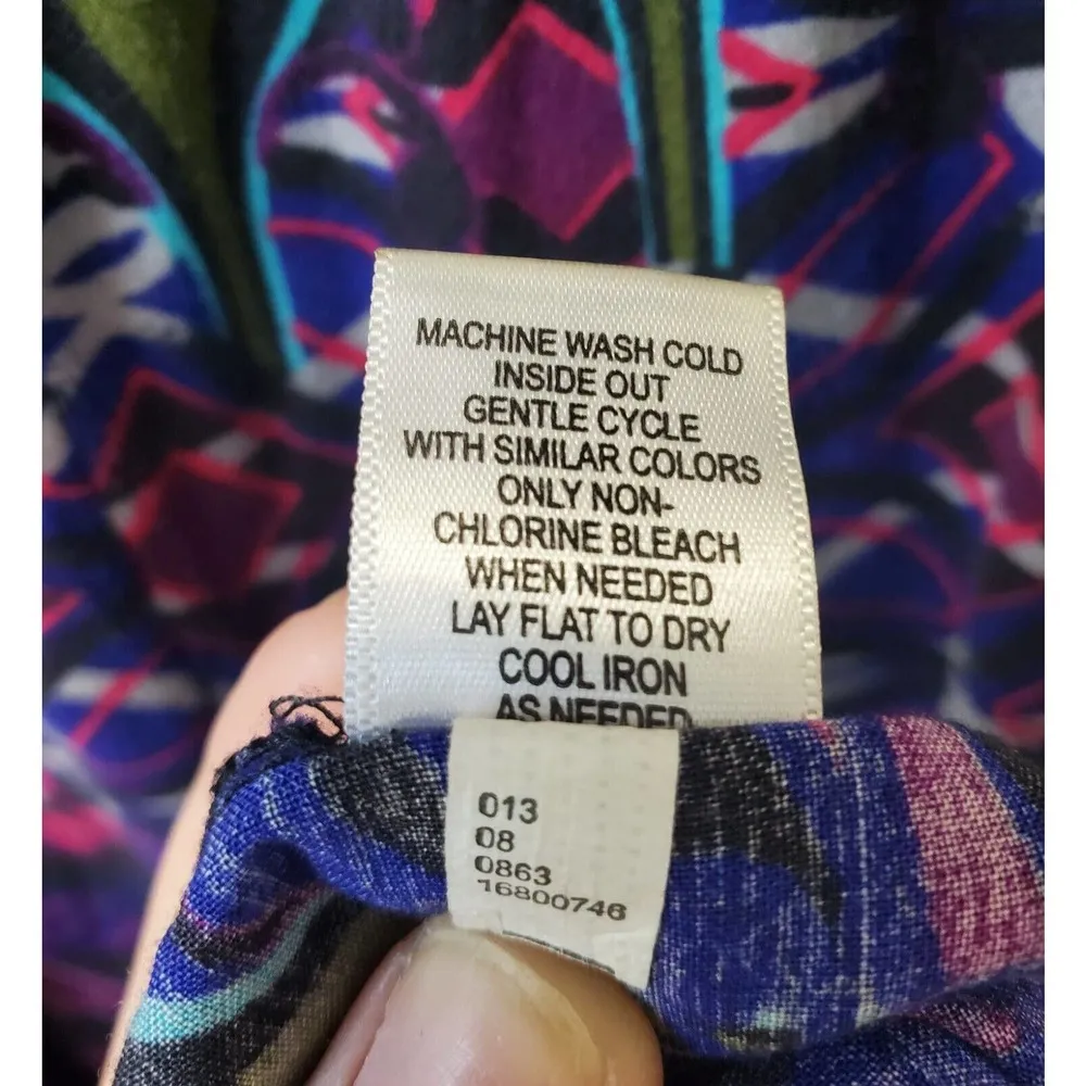 Xhilaration Women's Multicolor Rayon Halter Neck Sleeveless Long Maxi Dress XS - Image 8