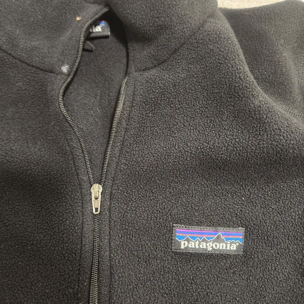 Patagonia Black Sherpa Half Zip Pullover Sweater Size Medium - Image 3
