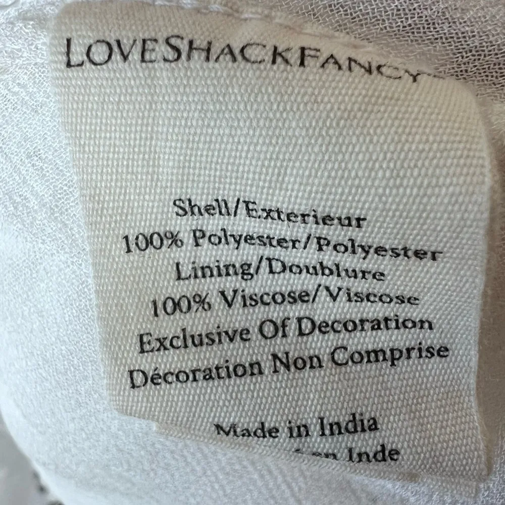 LoveShackFancy Lennon dress bridal gown White Free People Size 6 - Image 9