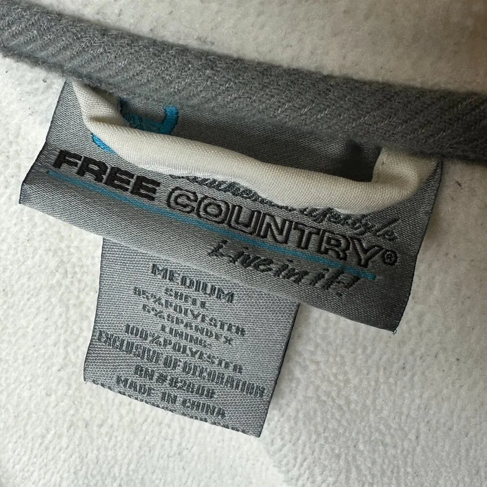 FREE COUNTRY All Weather Hooded Zip Up Jacket Coat Hoodie Size Medium - Image 9