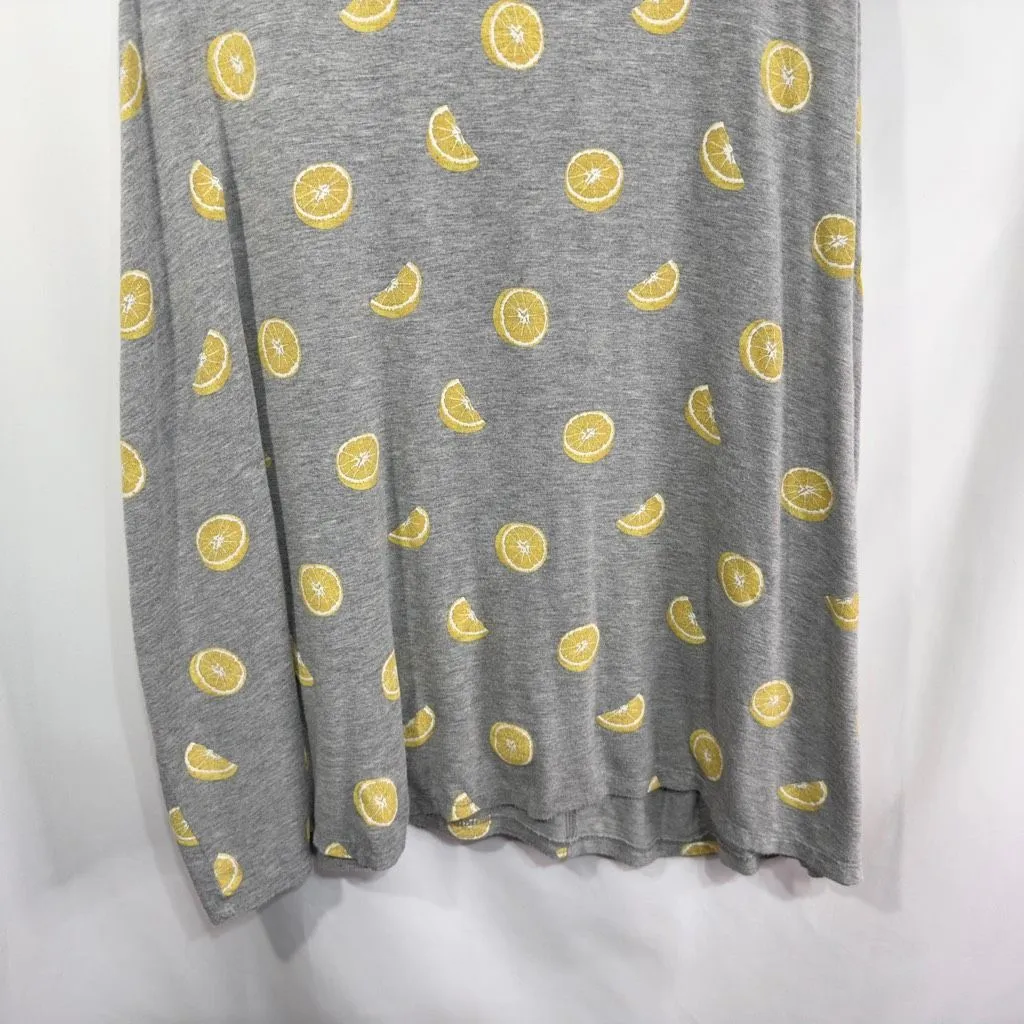 Cato Plus Size‎ 18 20 Tank Top Gray Lemon Print Knit Rayon Scoop Neck Cami 1570 - Image 4