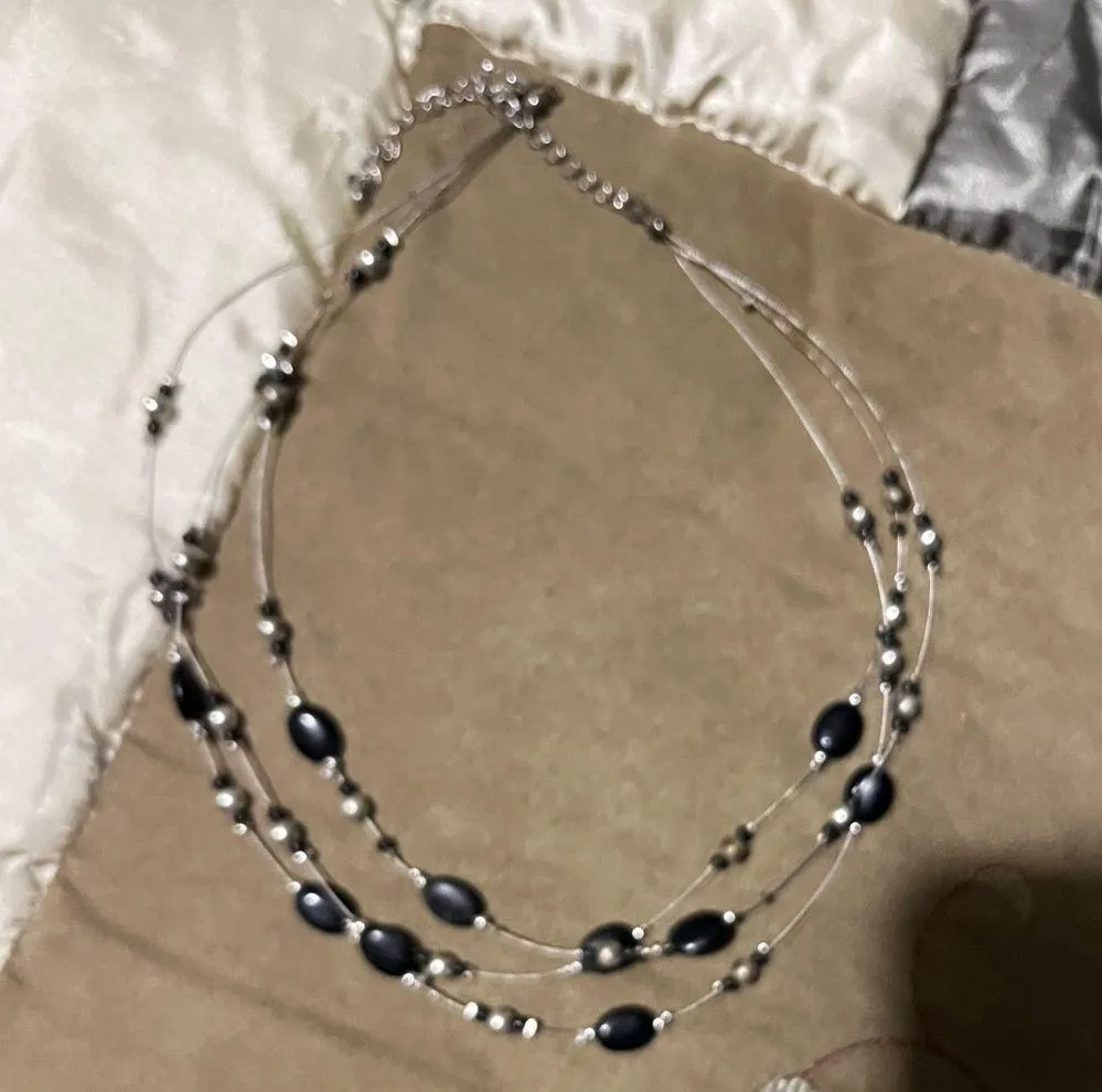 3 Tier Short Beaded Necklace - Image 2