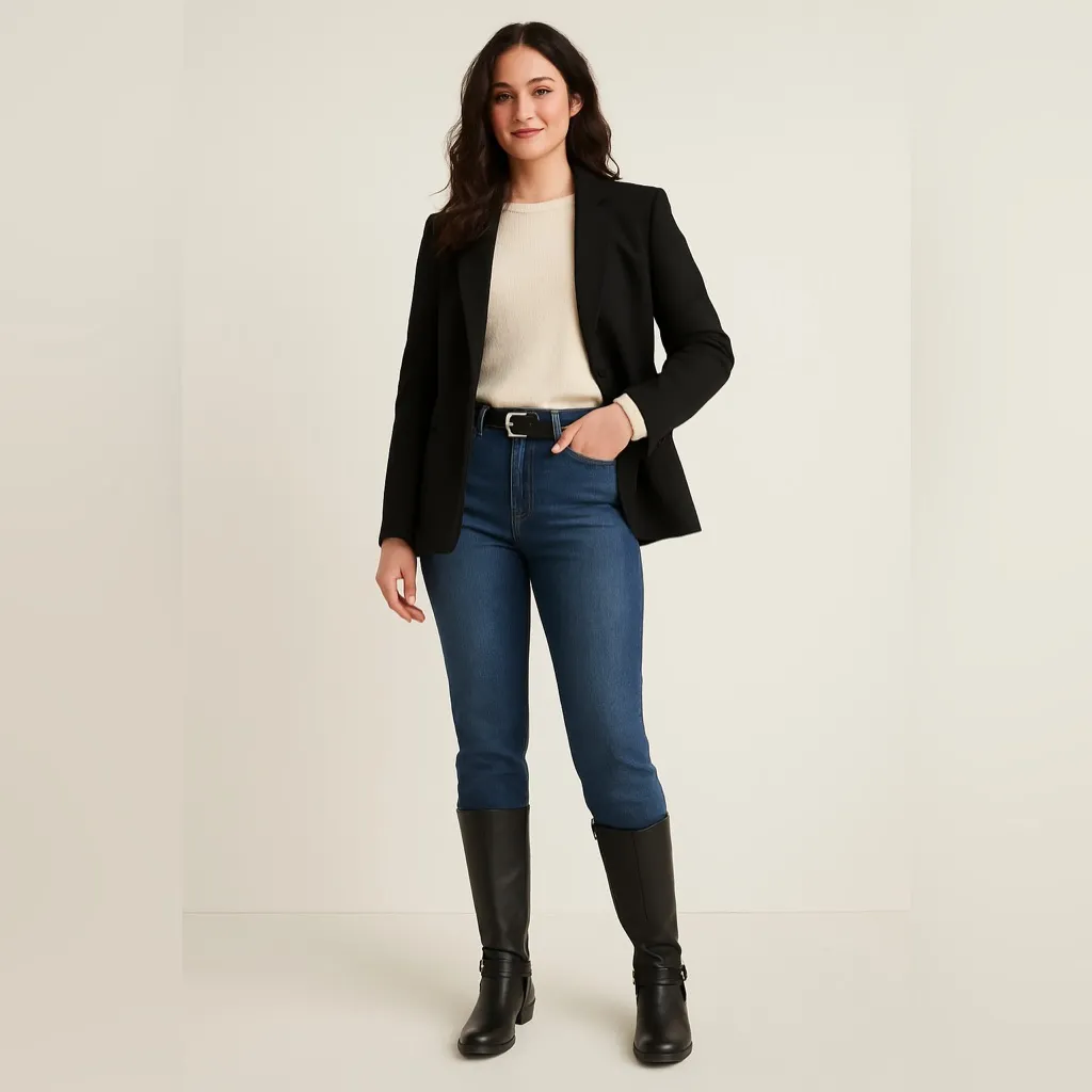 Universal Thread Women’s 7 Black Knee High Western Steeetwear Fall Boots - Image 6