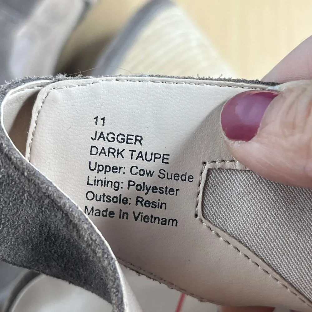 Sole Society Women's Suede Peep-Toe Ankle Jagger Booties Dark Taupe Size 11 - Image 8