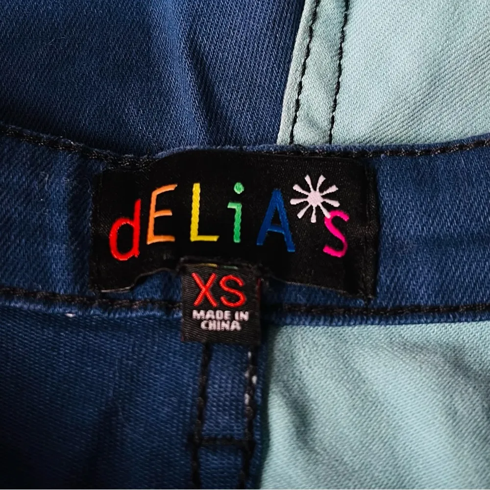 Delia’s by Dolls Kill Groovy Move Mom Jeans  Blue Green Magenta Size XSmall - Image 6