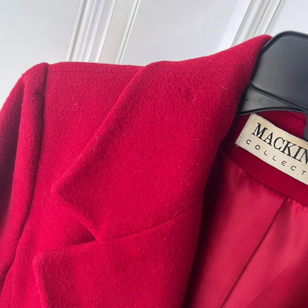 VTG Mackintosh Collection wool cashmere blend trench coat in red small women’s - Image 5