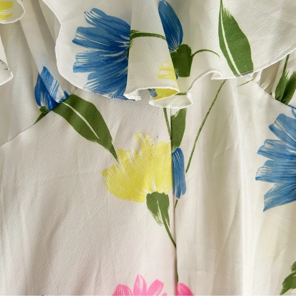 Vintage Claire Sanders by Lucie Ann Maxi Nightgown & Robe Floral Set NWT Small White - Image 10