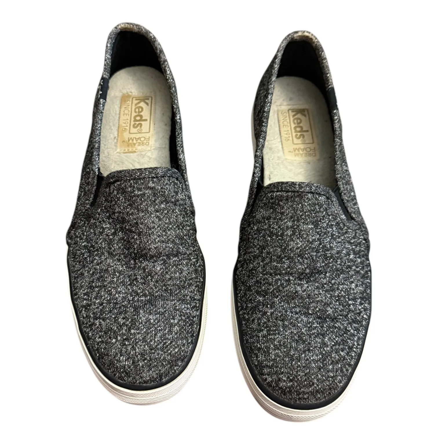Keds Black Sparkle Dream Foal Slip On Sneaker WF61259 Size 8 - Image 3
