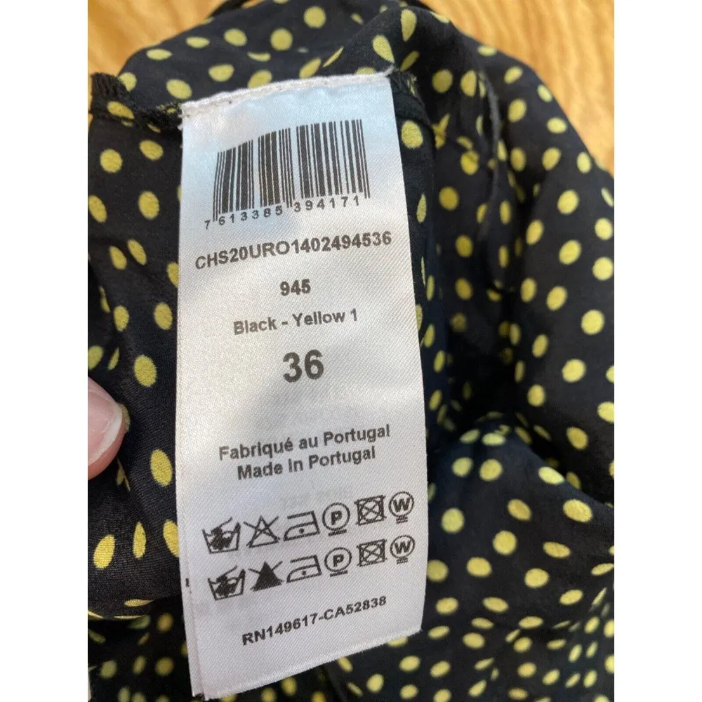 New Women's See by Chloe Beautiful Polka Dot Halter Ruffle Dress Black 36 (b75) - Image 7