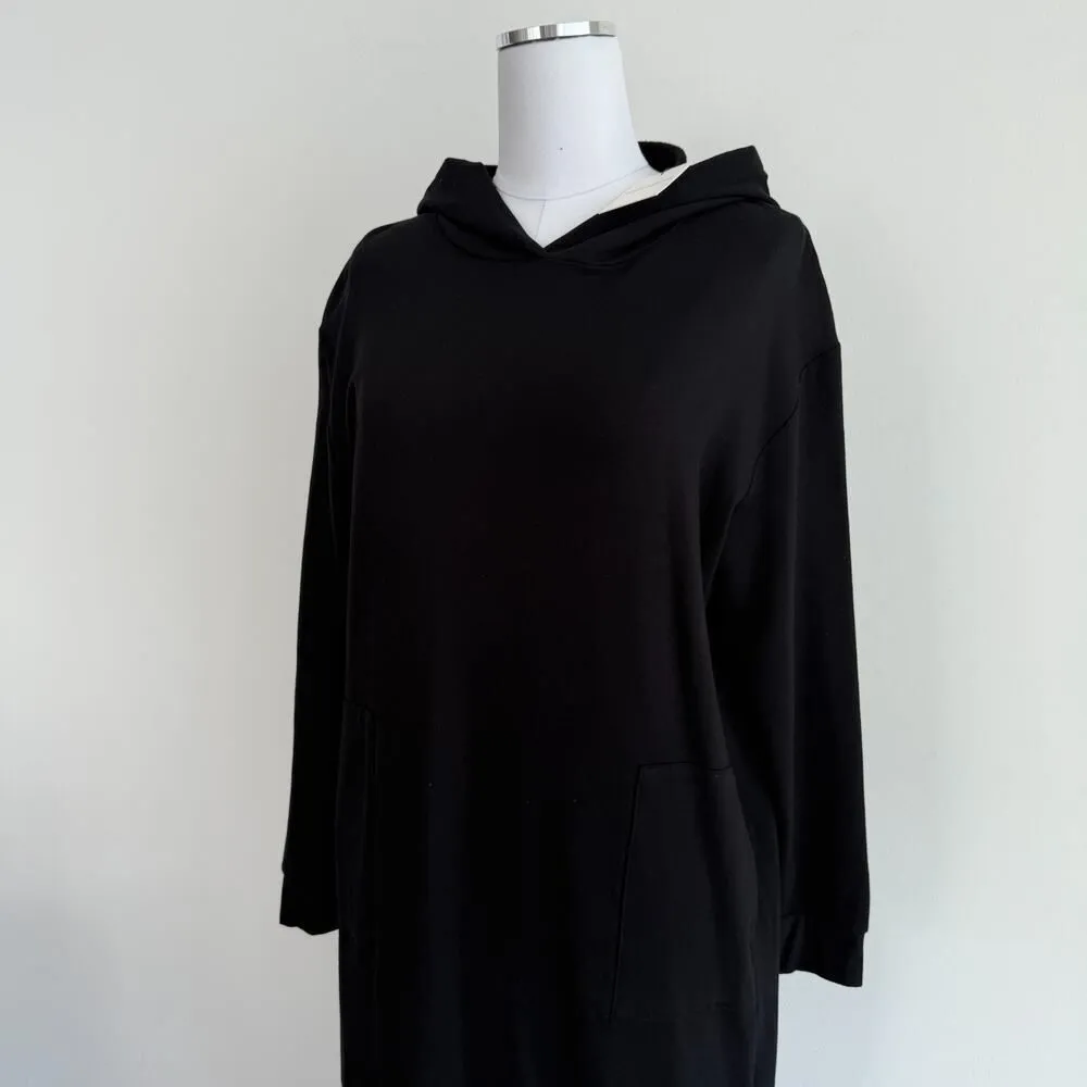 Majestic Filatures Sweatshirt Women 4 Large Black Hooded Deluxe Teeshirt Sweater - Image 2