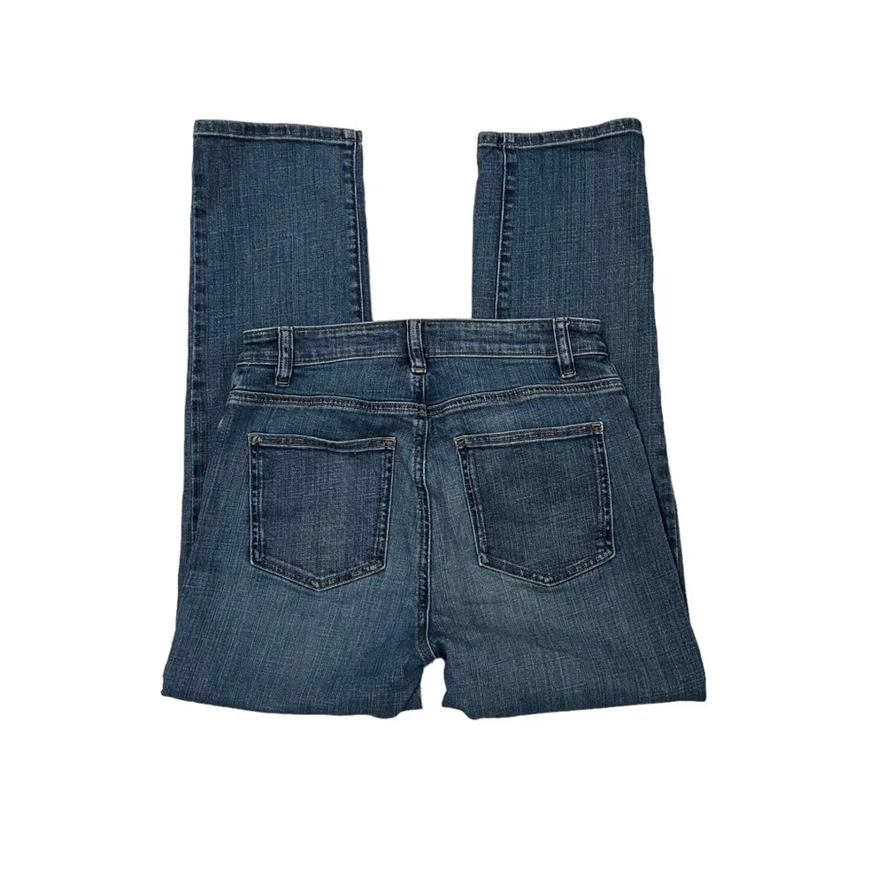 Eileen Fisher Medium Wash Straight Leg Jeans, Sz 2 - Image 6