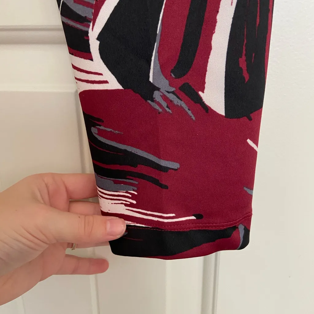 NWOT | NY Collection women’s multicolor abstract stretch pants leggings large - Image 4