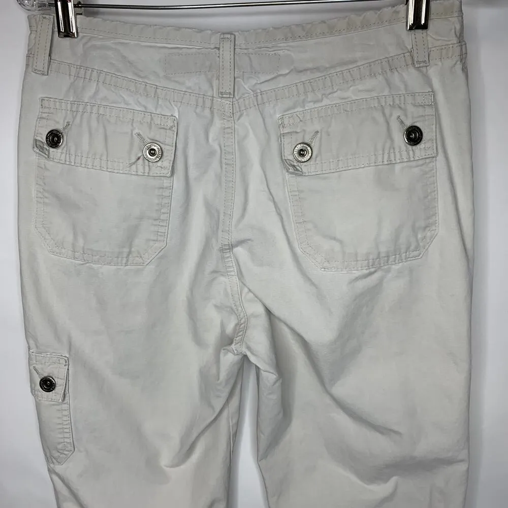 Vintage High Waist Cargo Crop Pants Sz 5/6 Small Medium - Image 10