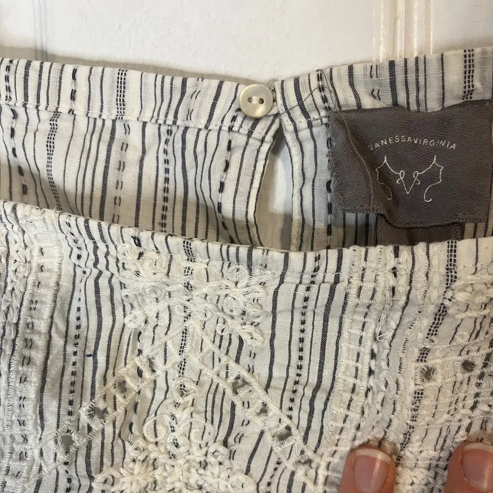 VanessaVirginia Lined Keyhole Back Eyelet Embroidered Tank Top - Image 7