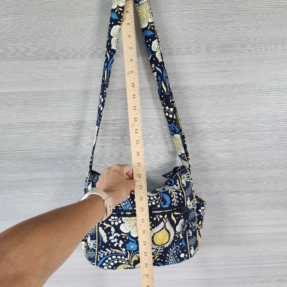 Vera Bradley Lizzy Ellie Blue Yellow Floral Paisley Crossbody Purse & Wallet Duo - Image 13