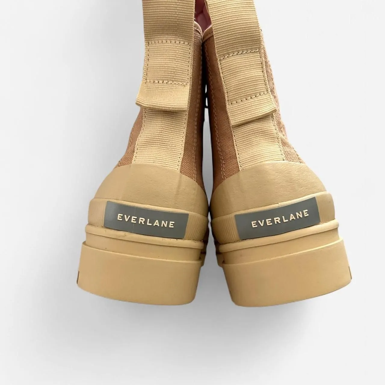 Everlane Canvas Utility Combat Platform Boots – Tan Lug Sole (6.5, NIB) - Image 4