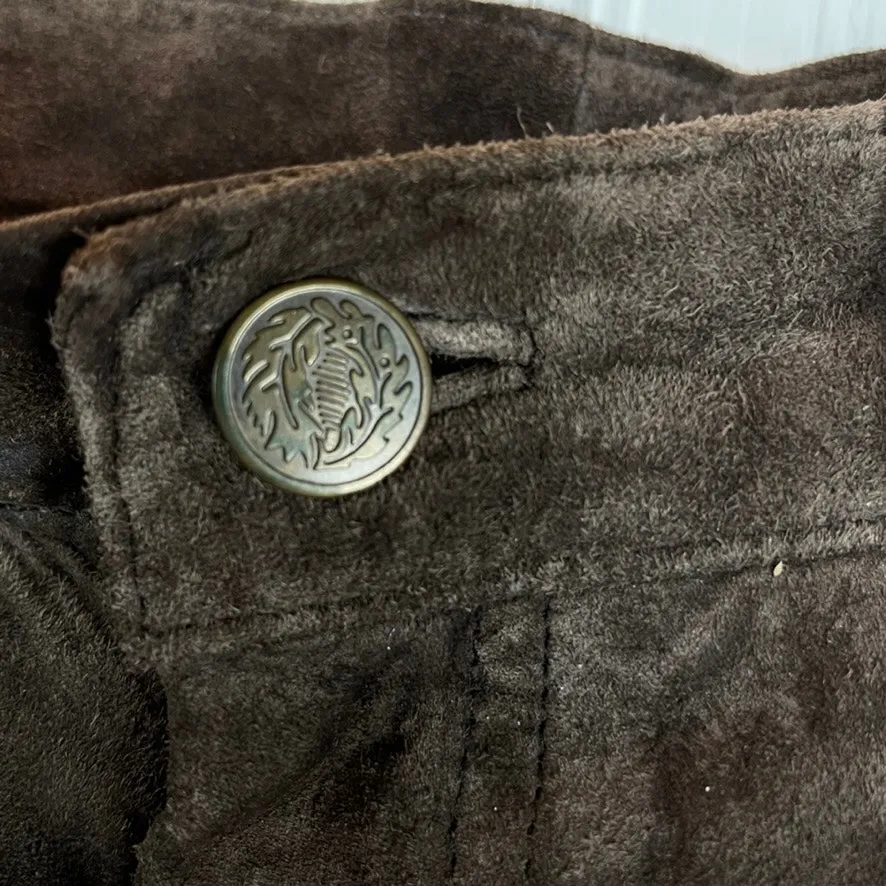 Vakko Sport Genuine Suede High Waist Pants Women’s Small – Chocolate Brown Size 8 - Image 11