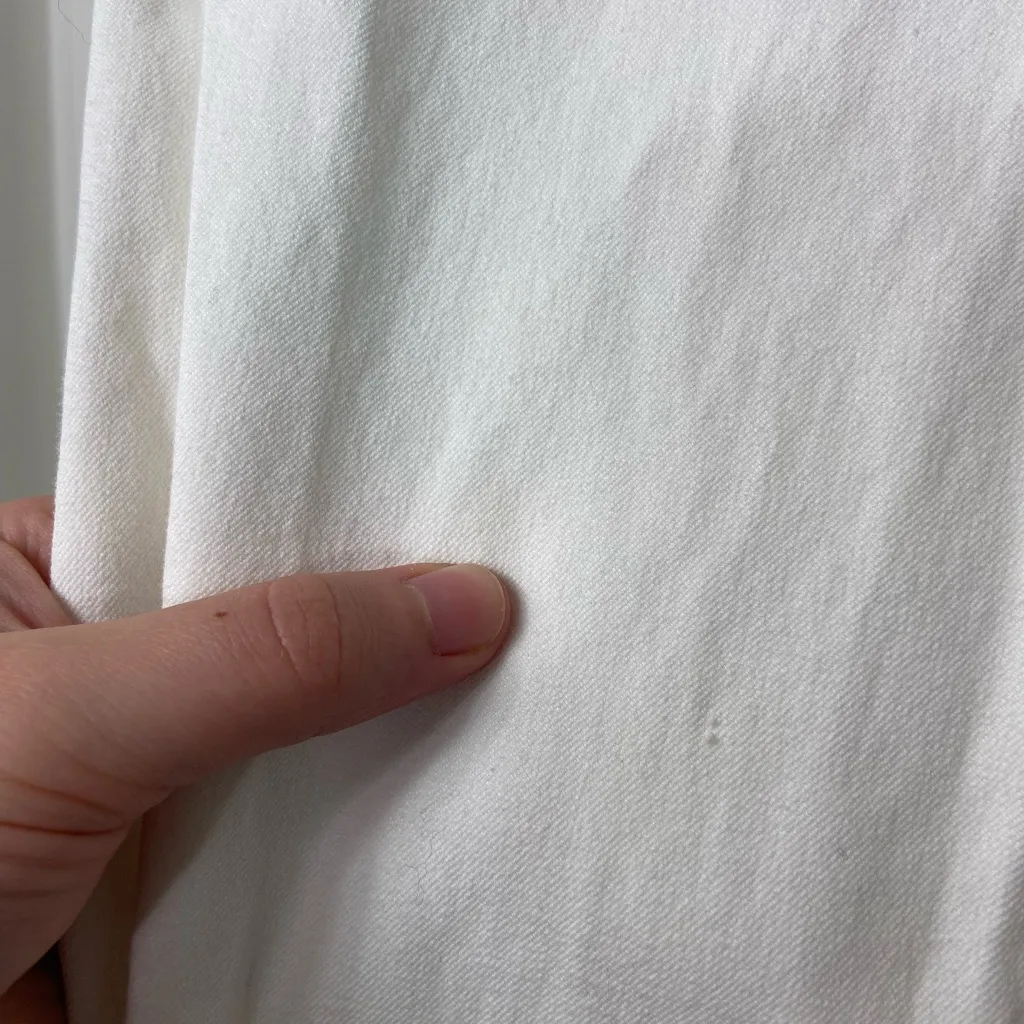 CHAPS women’s solid white cropped capri jeans pants summer‎ stretch bottoms 8 - Image 4