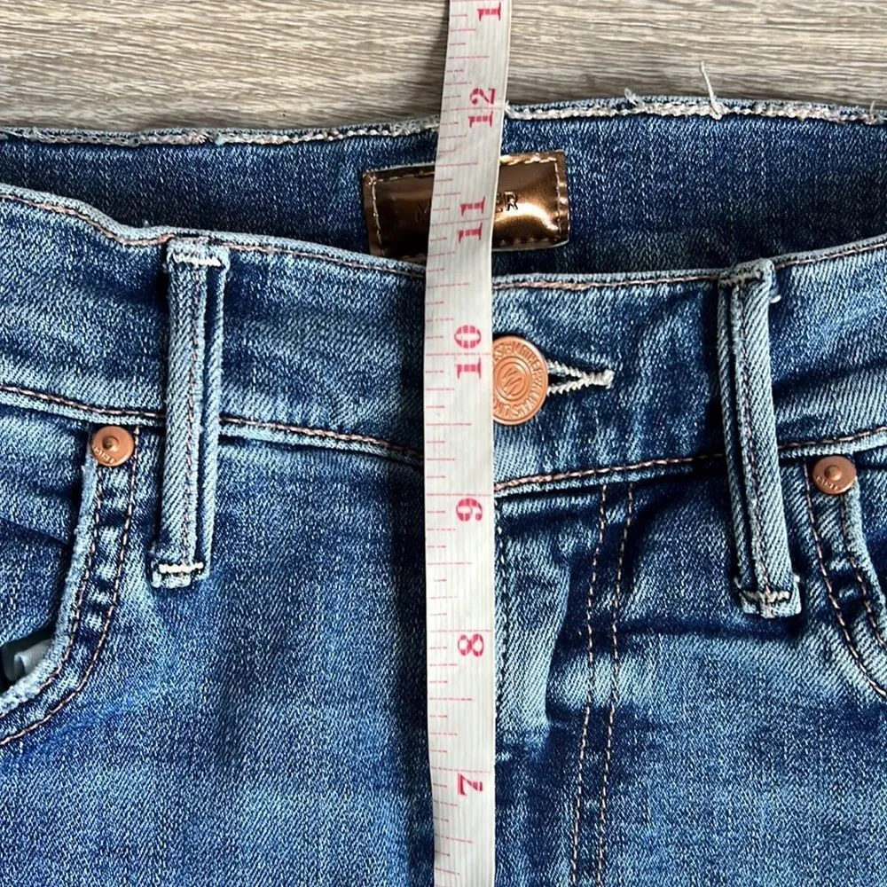 MOTHER THE INSIDERCROP STEP CHEW Dancing On Coals Blue Size 26 - Image 10