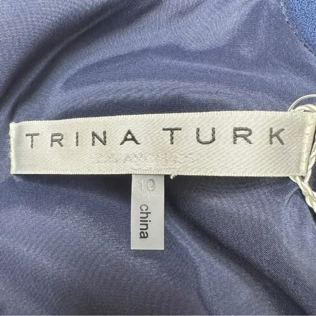 TRINA TURK NWT Navy Mini Cocktail Dress Size 10 Blue - Image 5