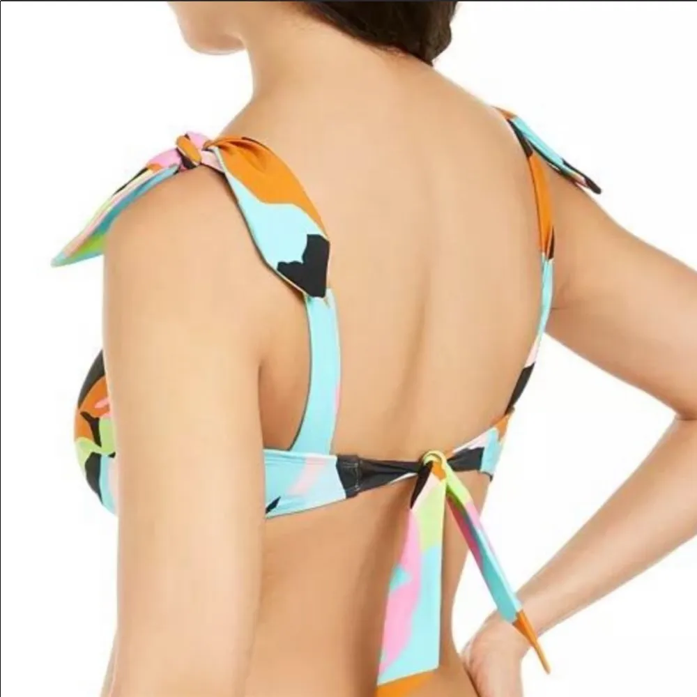 Hula Honey multi camo bralette bikini swim top Sm - Image 2