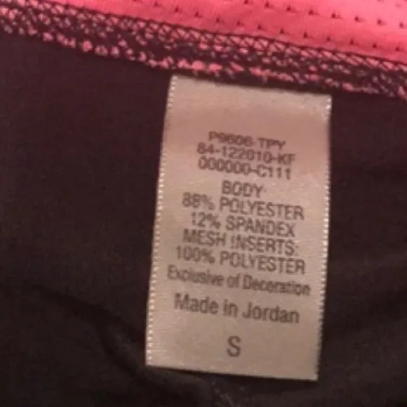 C9 by Champion Black & Pink Piping Workout Capri Leggings - Image 5