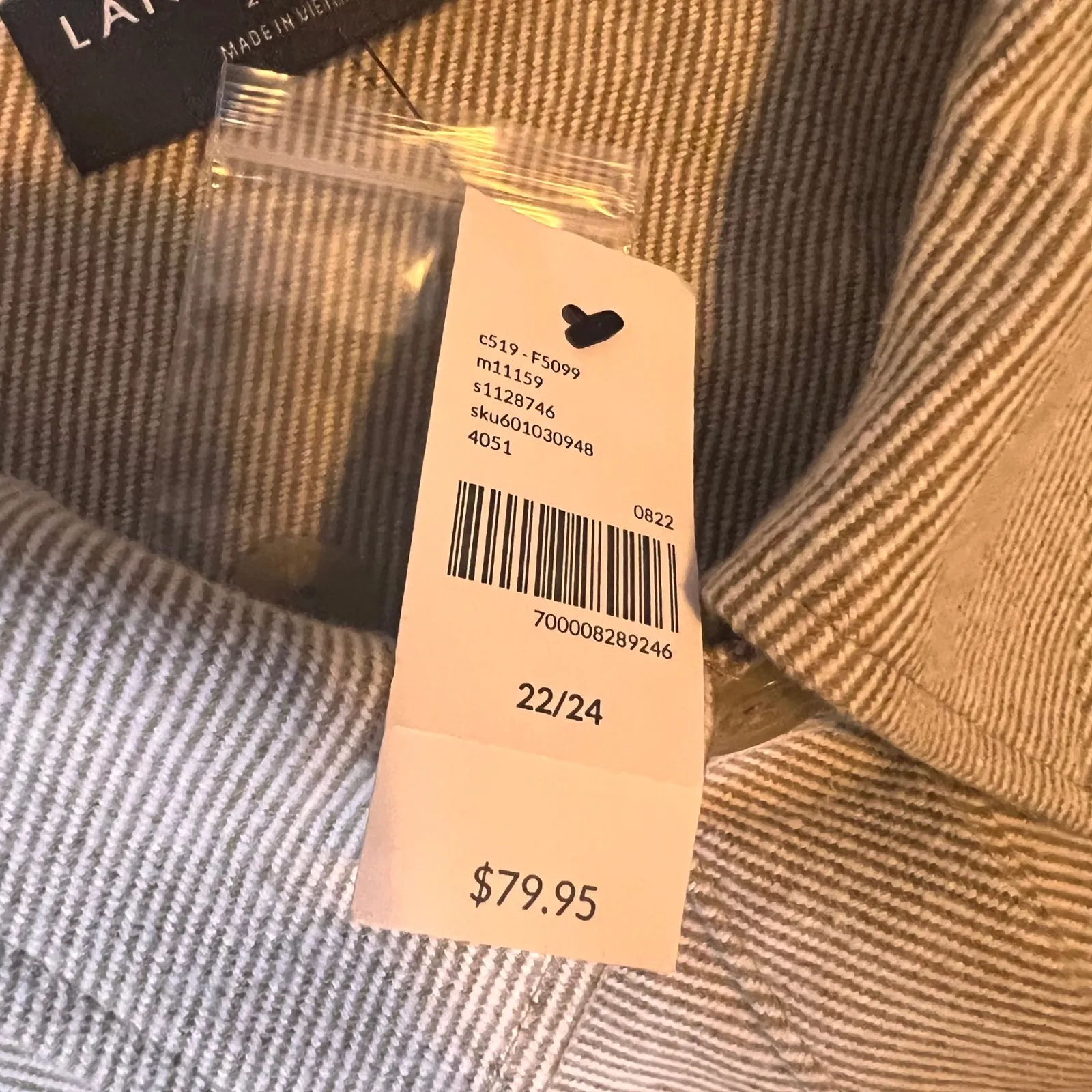 Lane Bryant‎ Shirt Jacket Herringbone Button Front Pockets Neutral Size 22/24 - Image 2