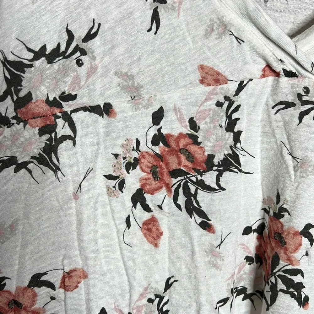 All Saints Floral Sporty Crop Tee Shirt Size Large - Image 2