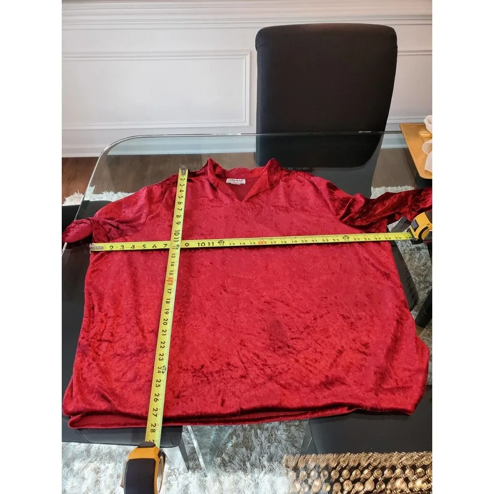 Vintage Anthony Richards Red Polyester Jacket & Trouser 2 Pc's Sleepwear 2X - Image 9