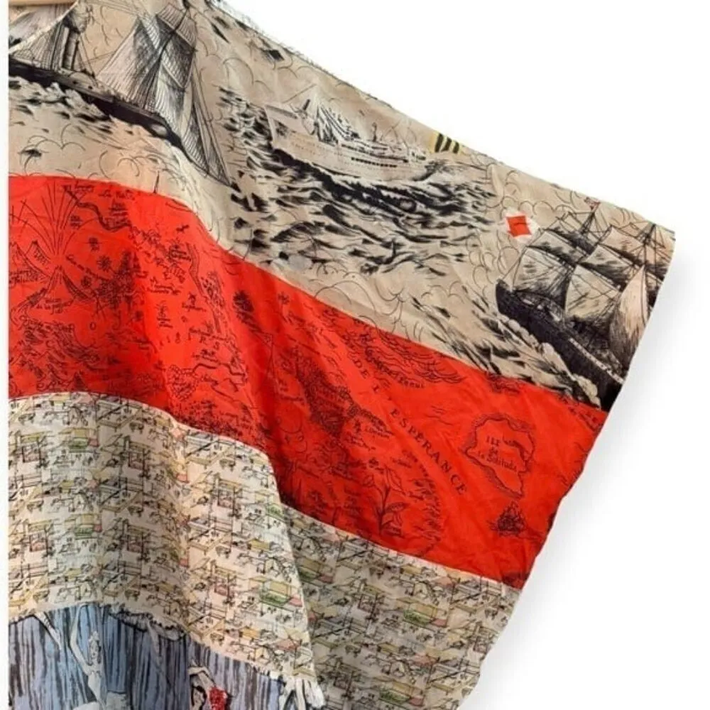 ANTHROPOLOGIE L.P.O. Laurence Maheo Silk Patchwork Tunic Dress Top Size M/L - Image 9