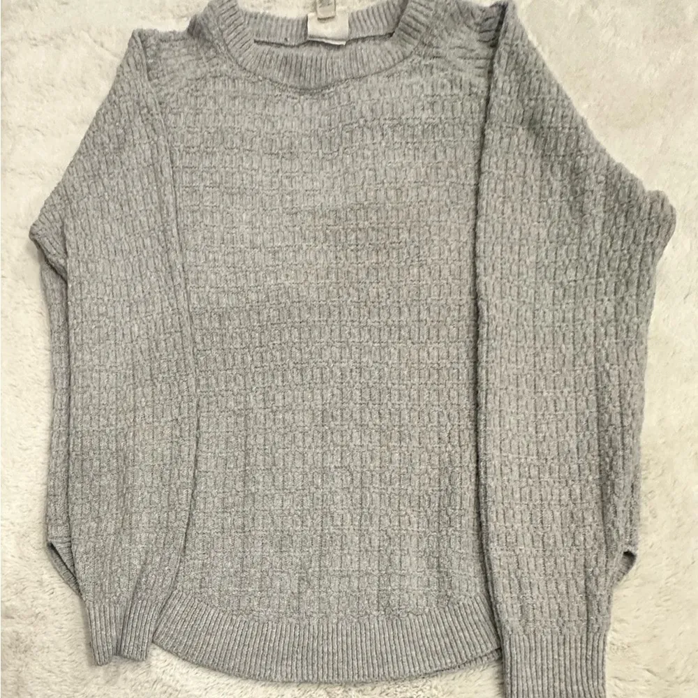 St John’s Bay Cozy Gray Knit Sweater XL - Image 5