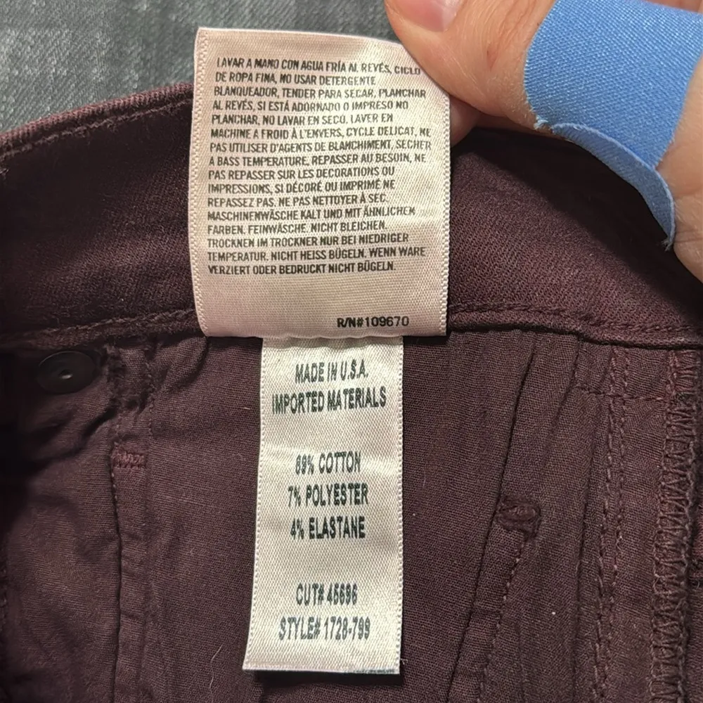 Citizens Of Humanity Olivia High rise Slim Ankle Jeans in Raisin Leatherette 26 - Image 14