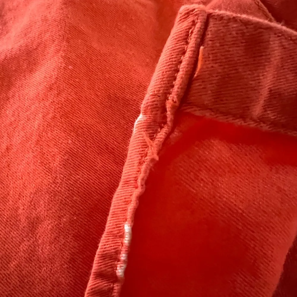 Urban Outfitters BDG Orange Button Down Top w/ Blue Denim Collar - Medium - Image 4