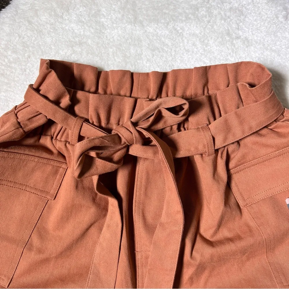 NWT Hyfve Dry Goods Burnt Orange Paperbag Cargo Shorts - Image 2