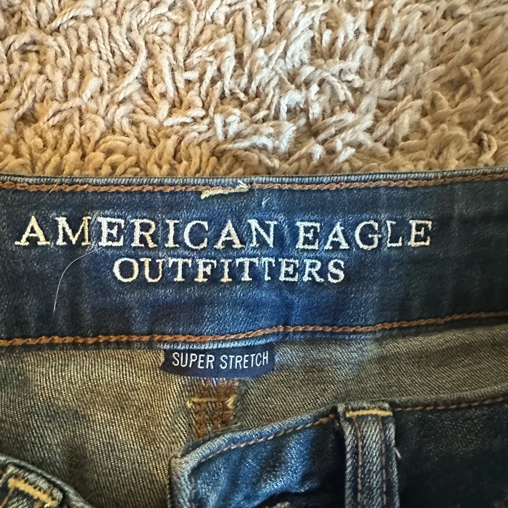 American Eagle Blue Jean Shorts with Lace Details - Image 2