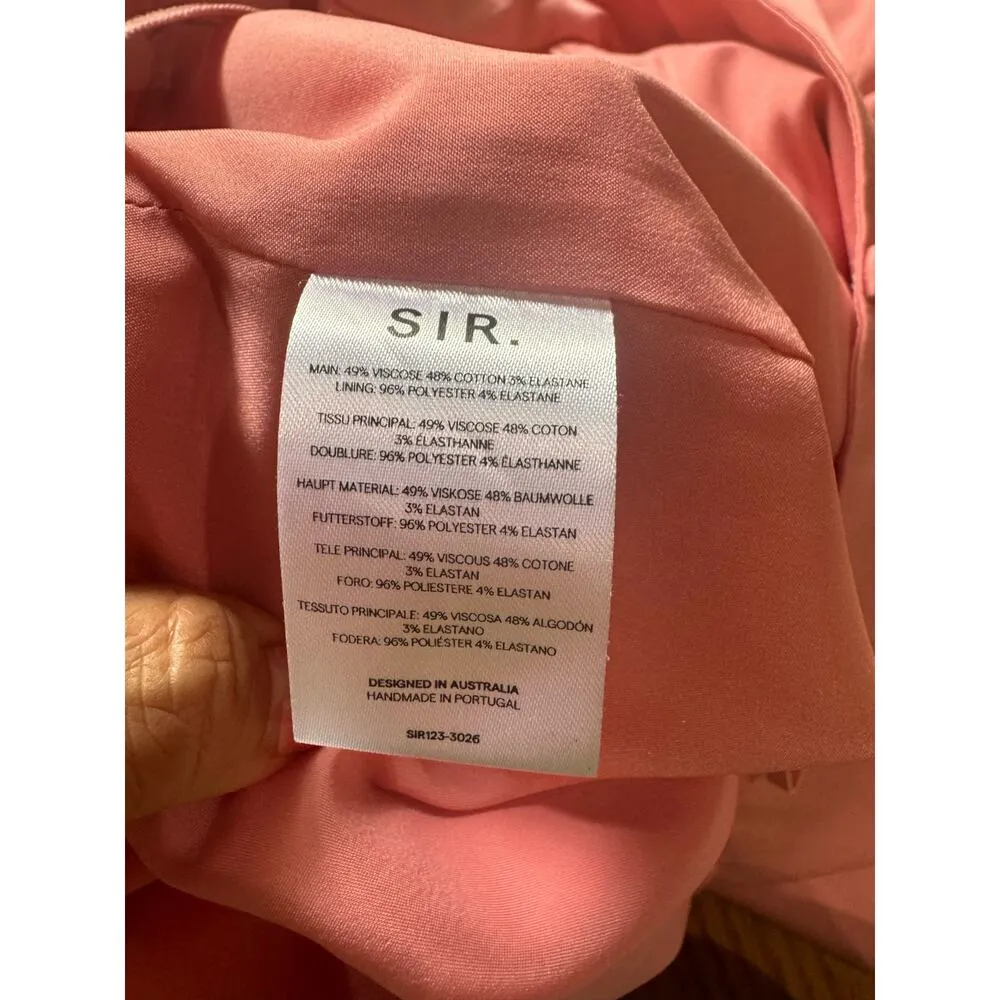 SIR. THE LABEL woven midi skirt GIACOMO SPLIT SKIRT IN PINK size 3 / us L Size L - Image 4