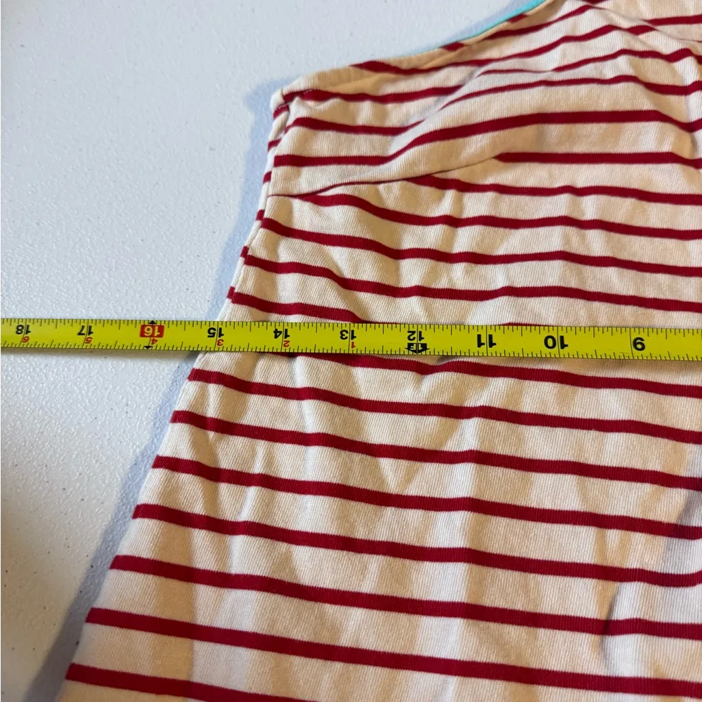 Maeve Anthropologie Marketa Red White Stripe One Shoulder Dress Extra Small EUC - Image 3