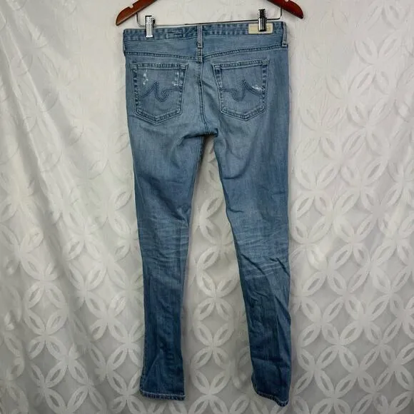  AG ADRIANO GOLDSCHMIED Stilt Cigarette Distressed 19yrs Ankle Jeans Size‎ 27 - Image 6