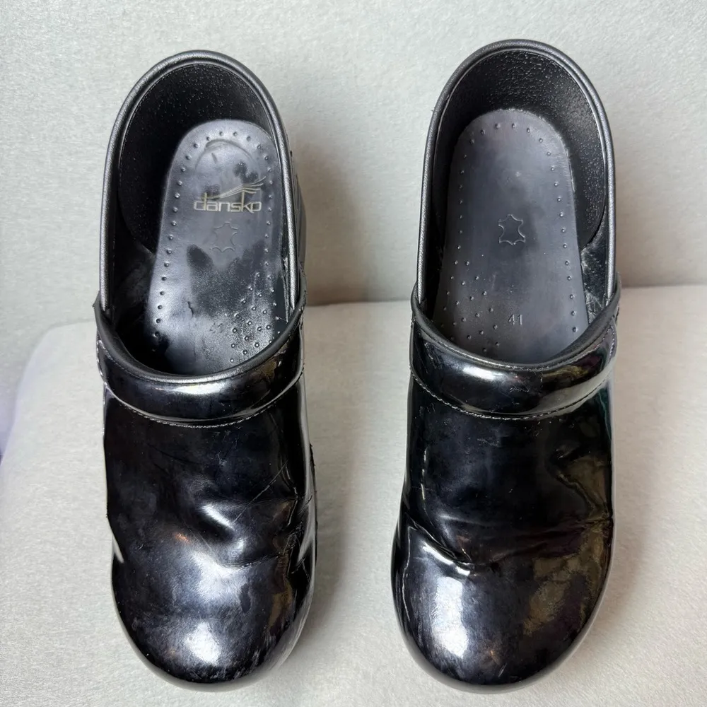 Dansko Women Professional Leather Clogs Black Dark Purple size EU 41/ US 10.5-11 - Image 2