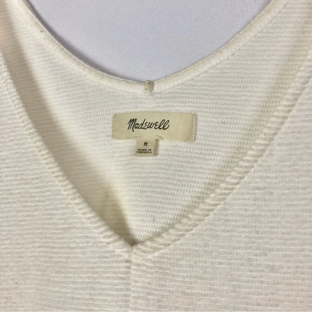 Madewell  Texture & Thread White Tie Front Tank Top M - Image 4