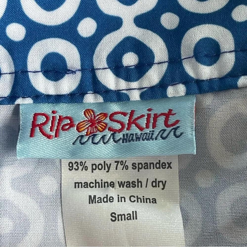 RipSkirt Hawaii Wrap Skirt Blue Dot Beach Swim Coverup Women’s Size Small Resort - Image 10