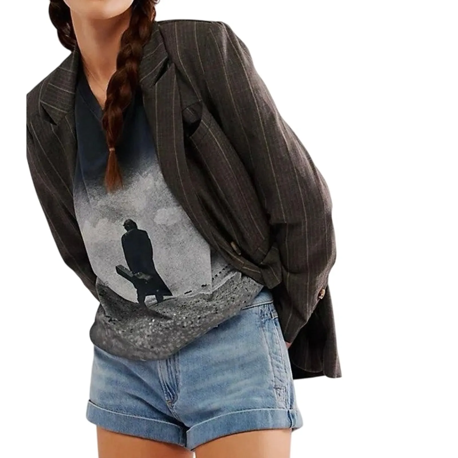 DAYDREAMER Johnny Cash Silhouette One Size (OS) Tee New with Tag MSRP $88 - Image 6