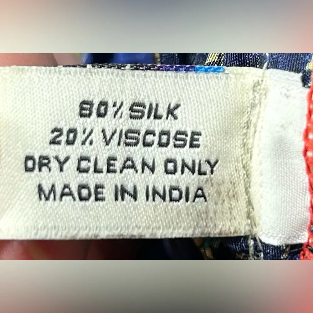 Wevez Size S Blue Silk Blend Made In India Harem Pants - Image 3