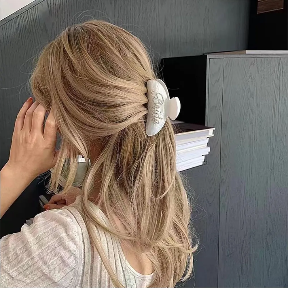 Bride Claw Clip Trendy Bachelorette Bridal Event Hair Accessory White - Image 6