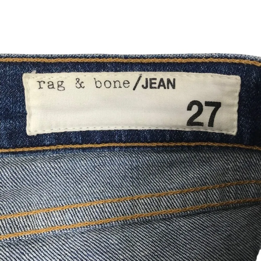 RAG & BONE Dre Capri Jean Women Sz 27 Blue Distressed Normcore Business Classic - Image 12